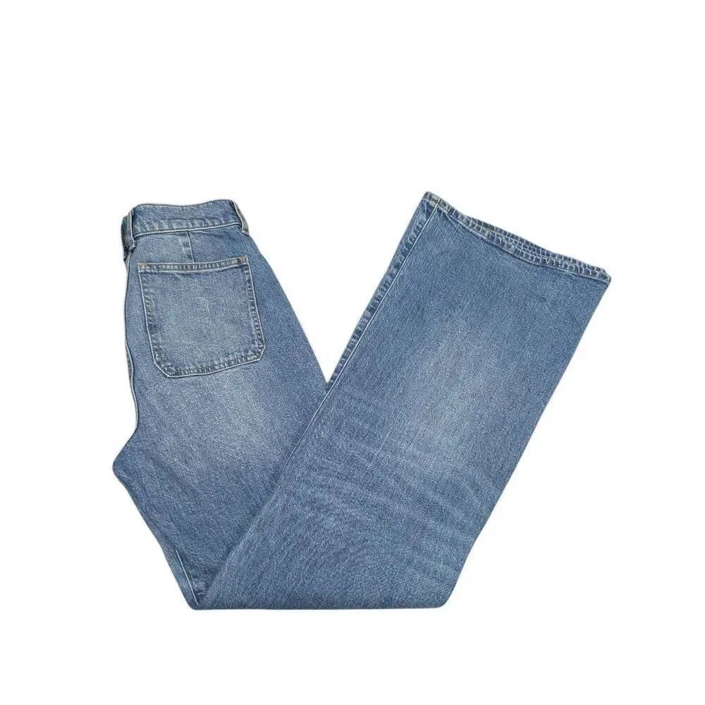 NWT J. Crew Wide-Leg Cropped Patch-Pocket Jean in All-Day Stretch Women's 25